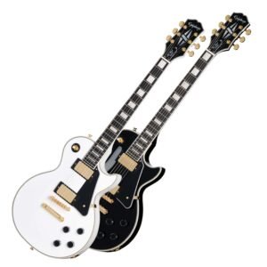 EPIPHONE LES PAUL CUSTOM GUITAR ALPINE WHITE AND EBONY EPIPHONE LES PAUL CUSTOM GUITAR ALPINE WHITE AND EBONY
