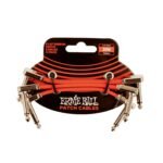 ERNIE BALL 3IN FLAT RIBBON PATCH CABLE RED 3 PACK 01