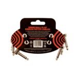 ERNIE BALL 3IN FLAT RIBBON PATCH CABLE RED 3 PACK 02