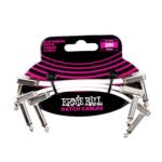 ERNIE BALL 3IN FLAT RIBBON PATCH CABLE WHITE 3 PACK 01