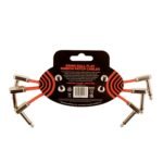 ERNIE BALL 6IN FLAT RIBBON PATCH CABLE RED 3 PACK 02